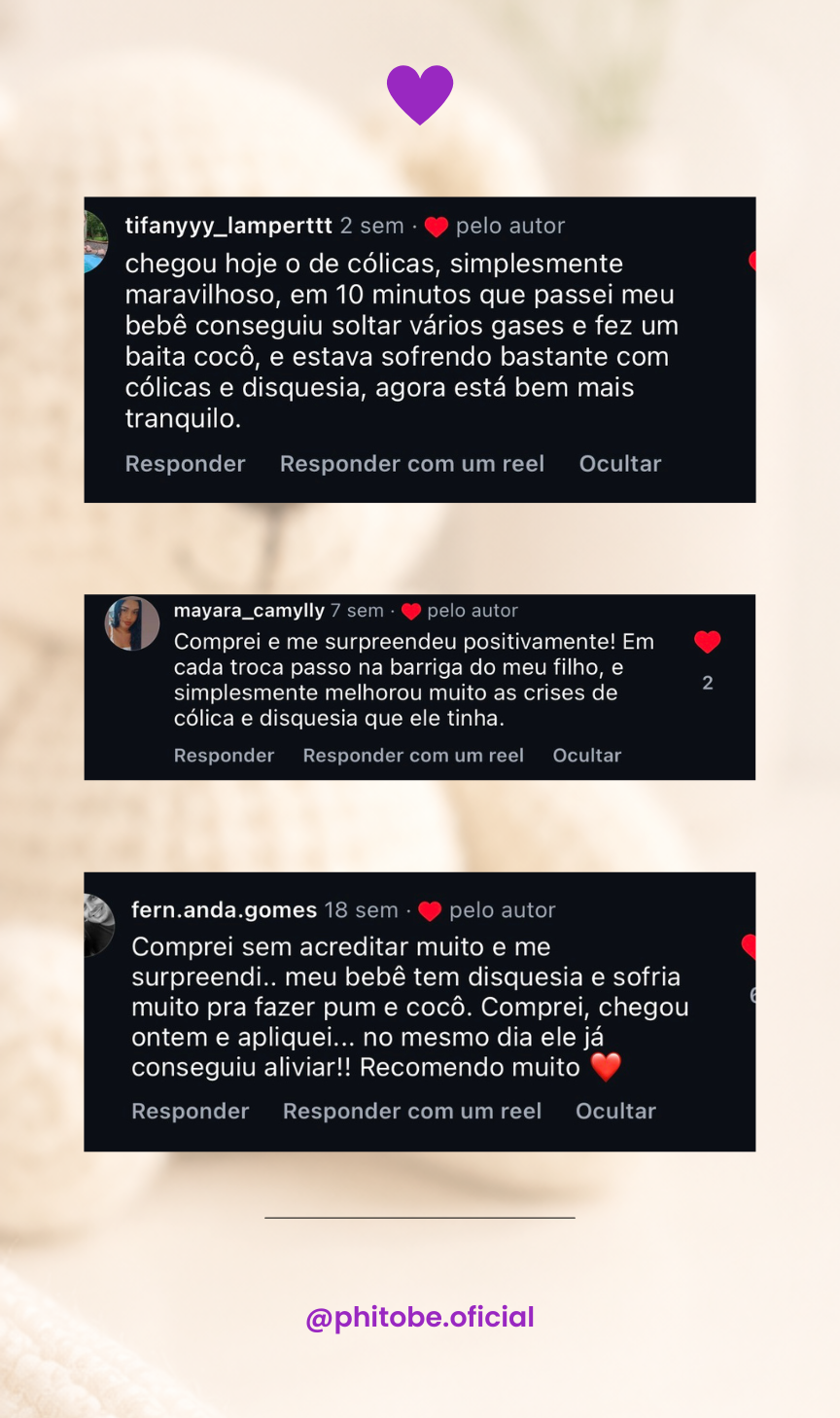 Print de depoimento enviado por uma mãe